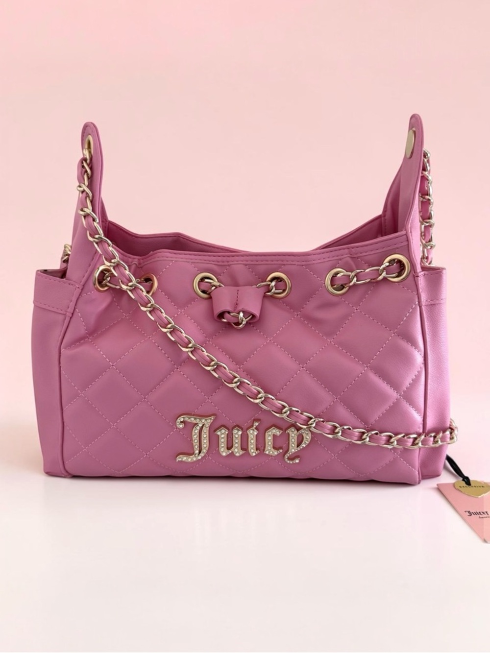 Juicy Couture Pink Fashion Icon Large Bucket Bag